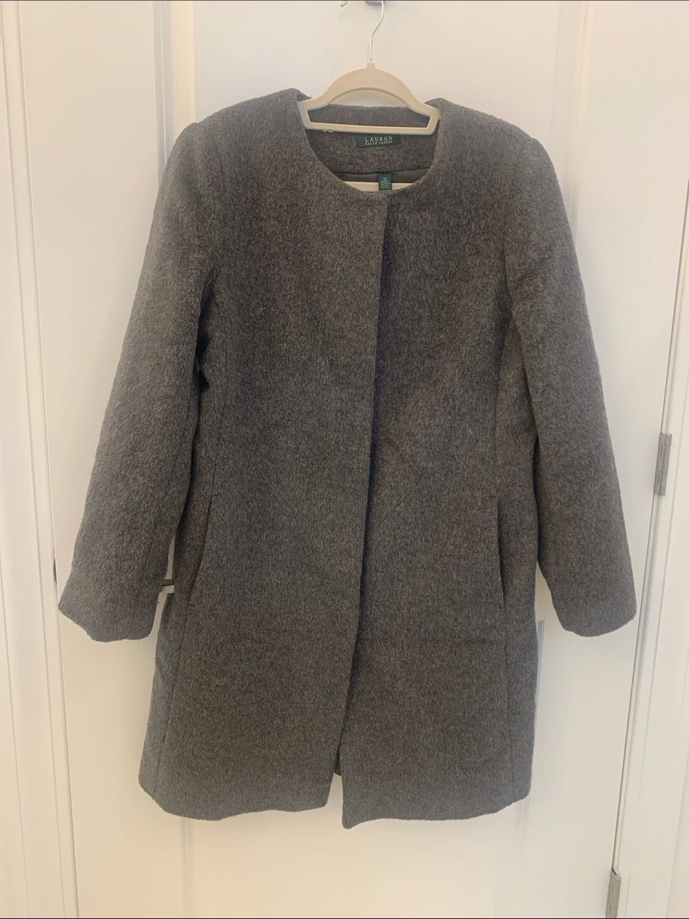 Ralph Lauren Women's Charcoal Gray Wool Coat